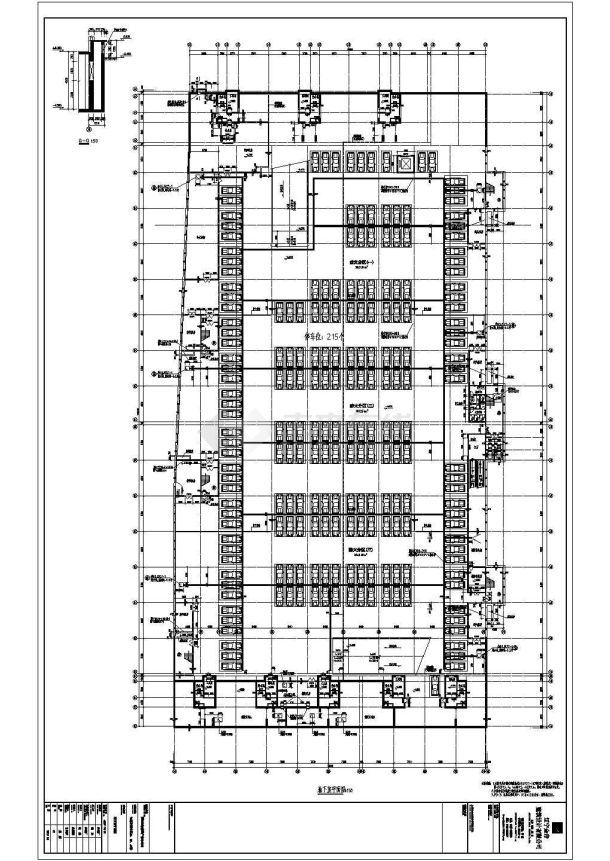 某地4层框架结构超市部分建筑施工图-图一