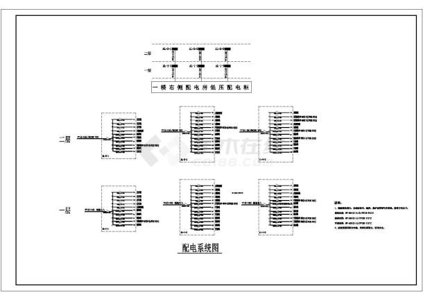 某地区某(28)号综合楼电气cad设计施工图-图二