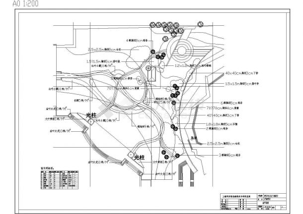 黄石市人民广场专业设计cad全套施工图-图二