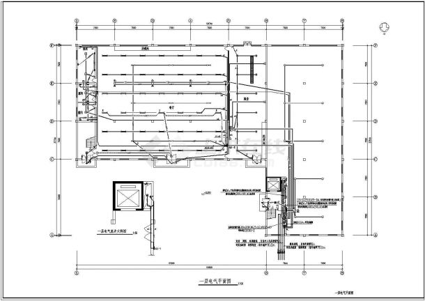 某地区制衣有限公司综合楼电气cad设计施工图-图二