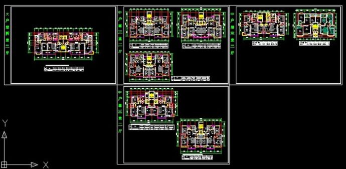 某小区户型整理建筑图_图1