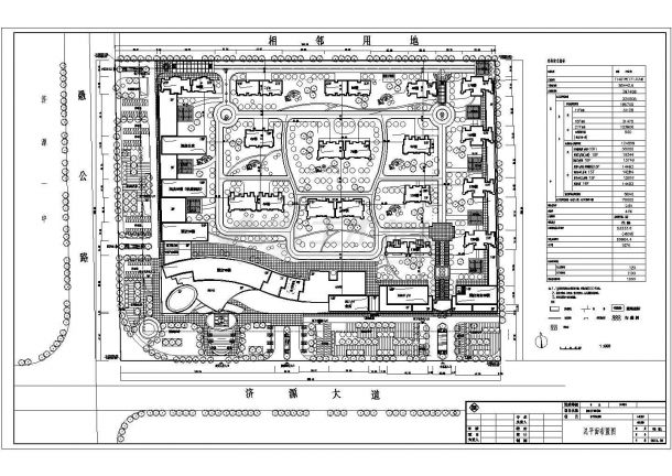 济源东方国际花园规划总平面布置图-图二