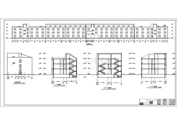 日照茶博园4层混凝土框架结构办综合楼建筑和结构施工图-图二