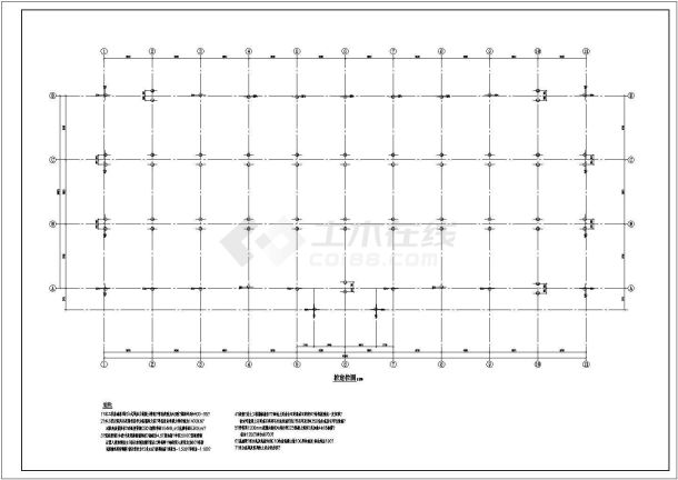 某地大型办公楼结构施工CAD图纸-图一