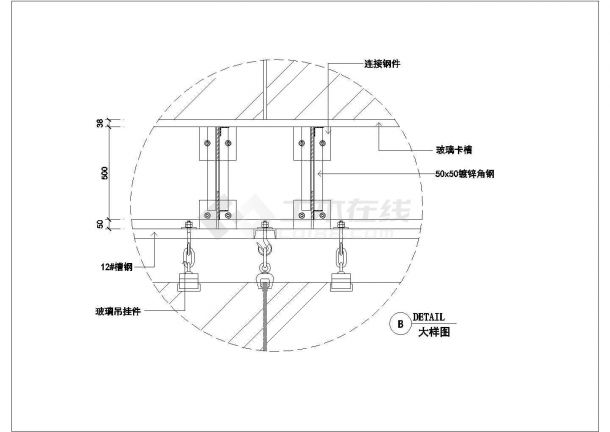 十分齐全实用的玻璃（石材）幕墙节点详图-图二