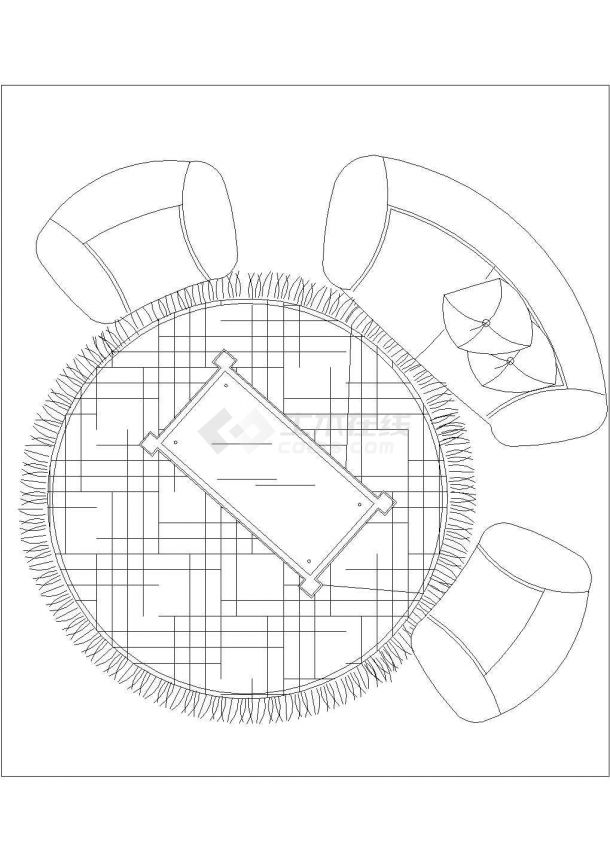 室内装修常用家具CAD立面精简素材图库-图二