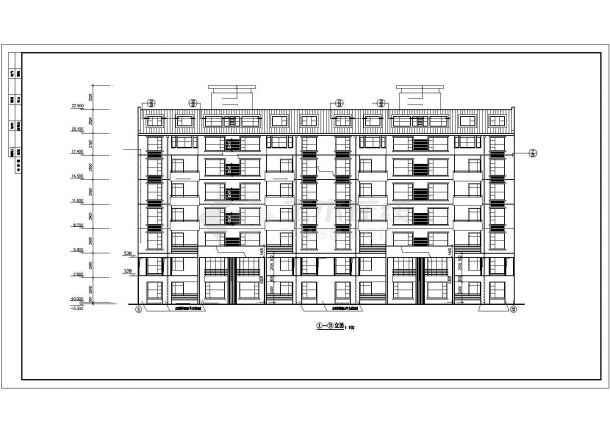 住宅楼21栋建筑cad施工设计详细图-图一