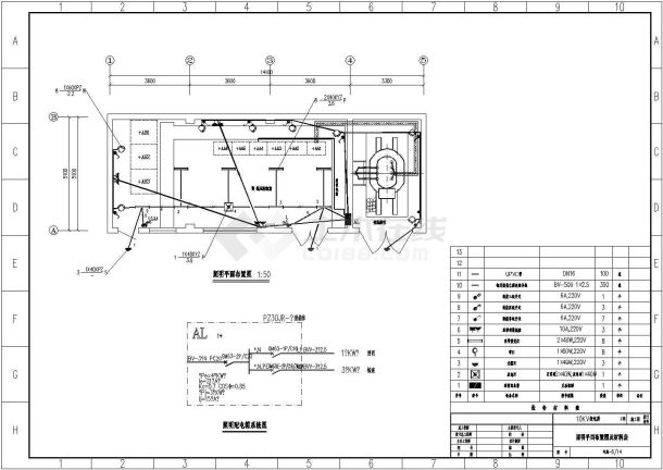 某地10KV变电所cad施工设计方案图纸-图二