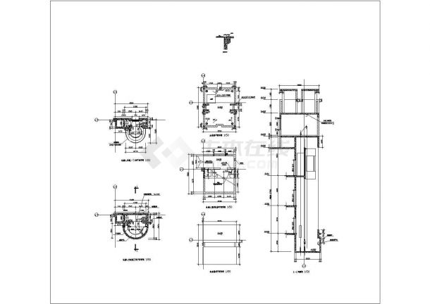 各种不同类型电梯及井道构造设计详图-图二