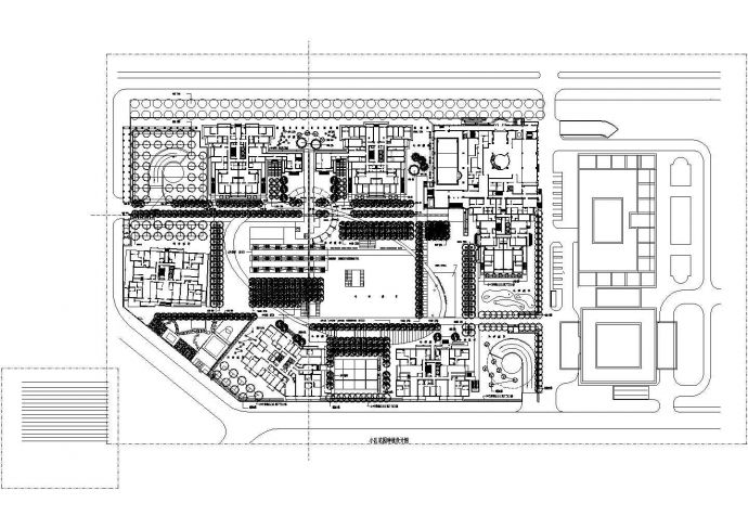 某大型住宅小区种植设计方案cad图纸_图1
