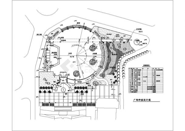 某休闲广场种植设计方案cad图纸（含效果图）-图一