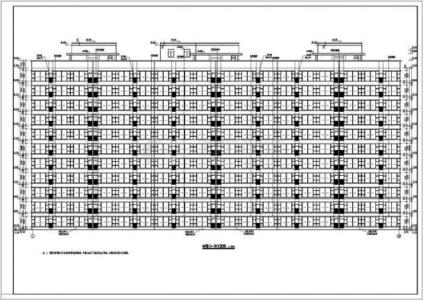 天水市麦积区11层剪力墙结构住宅楼建筑设计施工图-图一