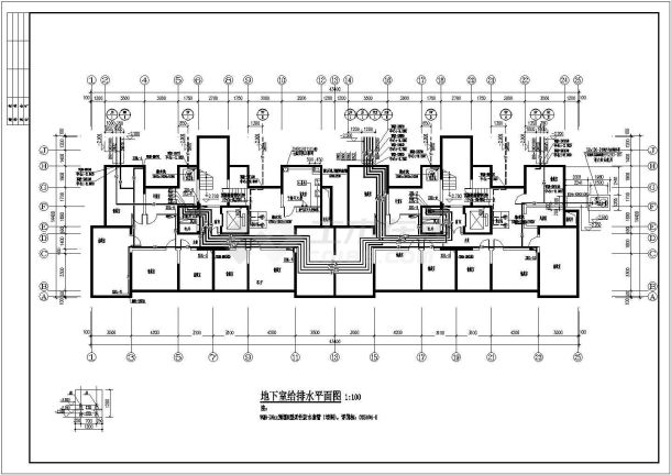 包头某小区十七层框架结构住宅楼给排水、消防施工图-图一