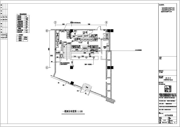 某商业地特色餐厅厨房装修设计施工图_图1