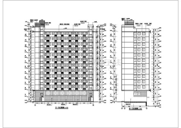 某学校12层教室宿舍建筑设计施工图-图一