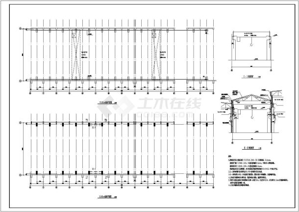 某车辆厂建筑cad施工图（标注详细）-图一