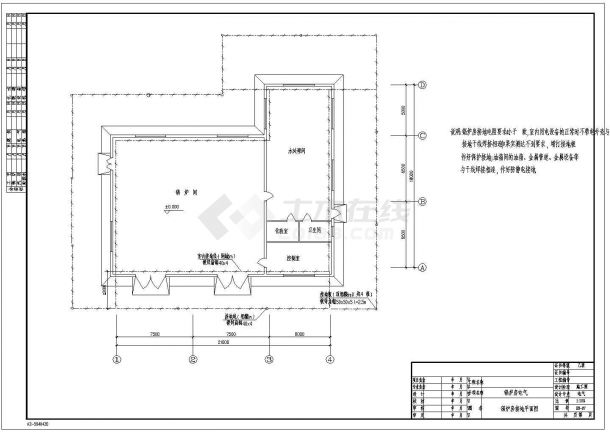 某地区4t锅炉房电气cad设计施工图-图二