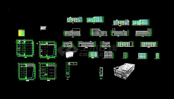 某地小型糖厂建筑cad施工图（节点详细）-图一