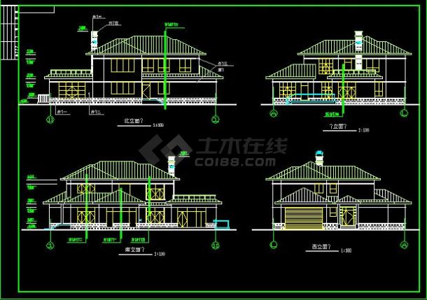 比较详细的一套ZJ别墅施工图（全套）-图二