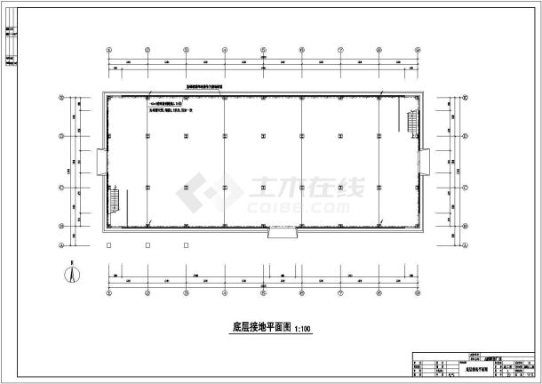 某地区某工业园厂房 (14)号车间电气cad设计施工图-图一