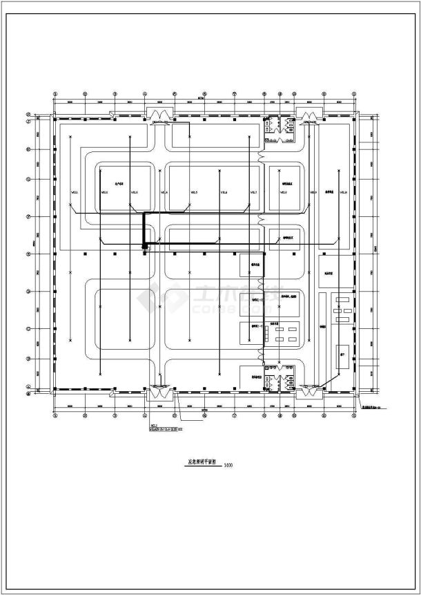 某地区某工业园厂房 (28)号车间电气cad设计施工图-图二
