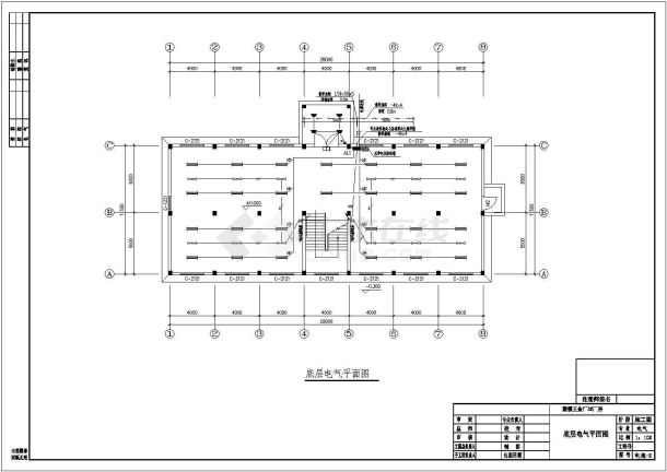 某地区某工业园厂房 (33)号车间电气cad设计施工图-图二