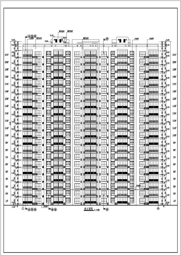 霸州市21层剪力墙结构住宅楼建筑施工图-图一