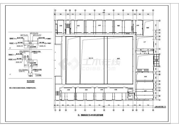 某地区液体奶车间电气cad设计施工图-图一