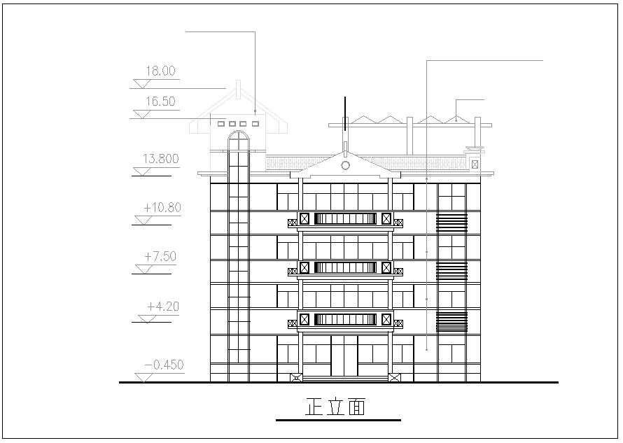 四层18×10.8豪华别墅建筑结构图（全套）