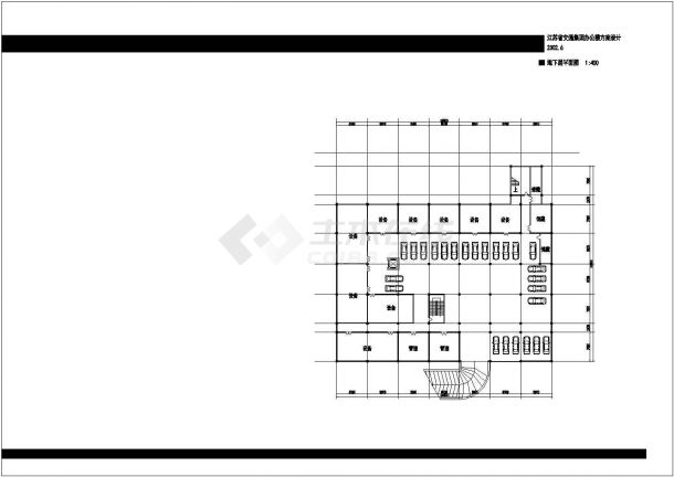 江苏省某交通集团6层框架结构办公楼建筑设计方案图（含效果图文本）-图二