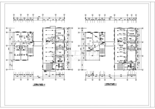 某地区职工用房及工业厂房电气cad设计施工图-图二