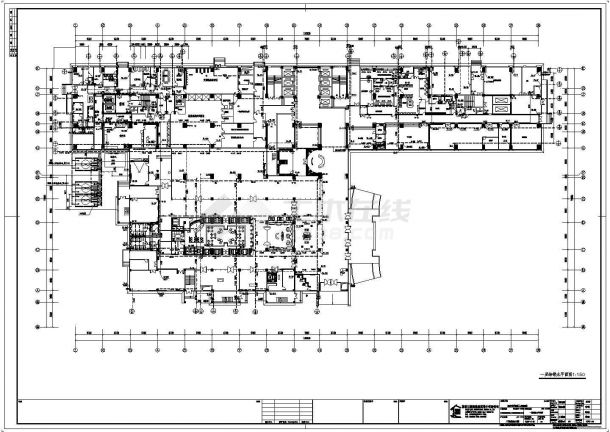 某医院十六层框架结构部分楼层给排水设计方案图-图一