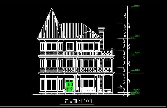 比较详细的二层别墅建施方案图（共16张）-图二