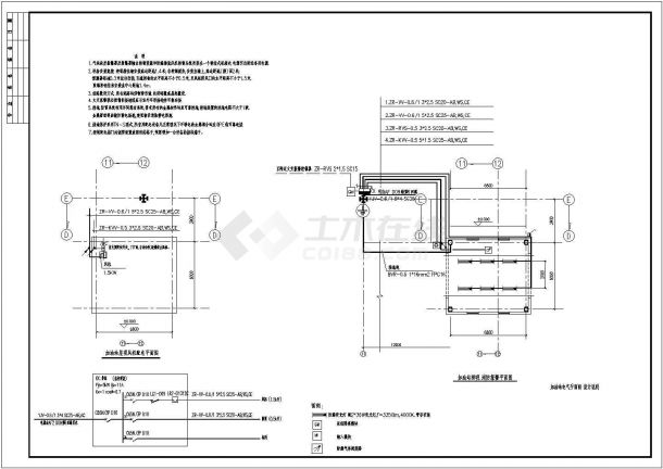 某地区汽车公司总装车间扩建工程电气cad设计施工图-图二