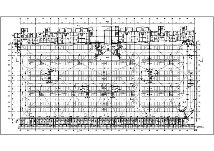 某地框架结构地下车库建筑方案图纸_图1