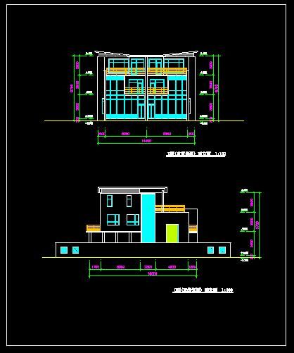 比较详细的一套联体别墅建筑图（共6张）-图二