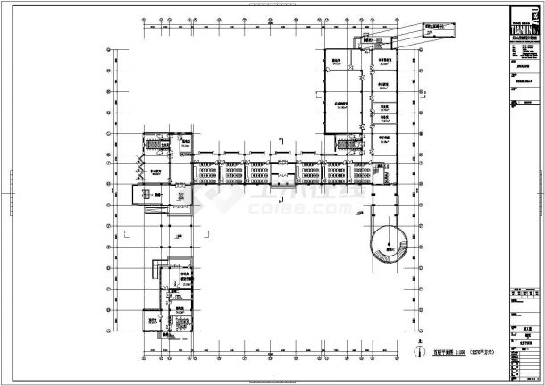 唐海县第二实验小学4层框架结构教学楼建筑设计施工图-图二