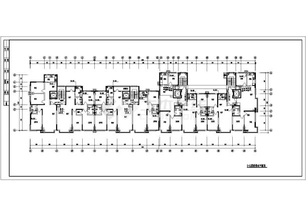 某地22层商住楼给排水消防平面图系统图-图二