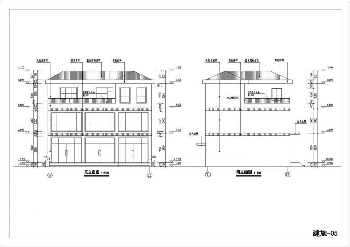 某地3层砌体内框架结构底商住宅部分建筑施工图_图1