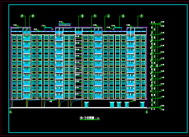 广东某9800平米高层宿舍建筑设计施工图-图二
