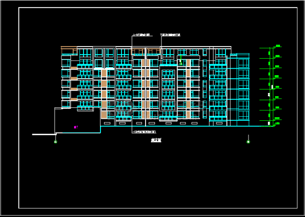 现代新农村示范高层住宅小区建筑CAD设计施工方案图纸-图一