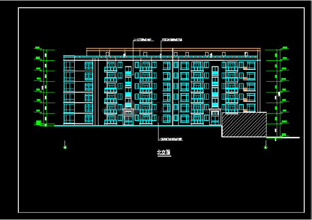 现代新农村示范高层住宅小区建筑CAD设计施工方案图纸-图二