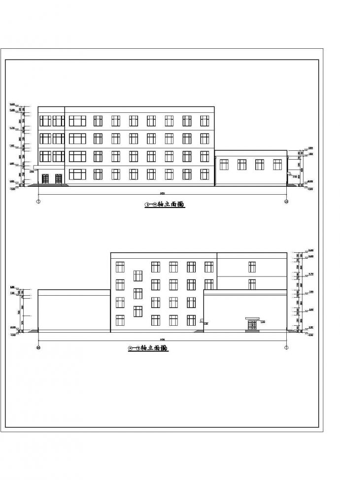 某地4层框架结构大学生活动中心建筑设计方案图_图1