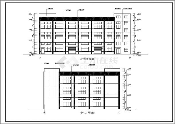 樟树市工业区3层框架结构甲类厂房建筑设计施工图-图一