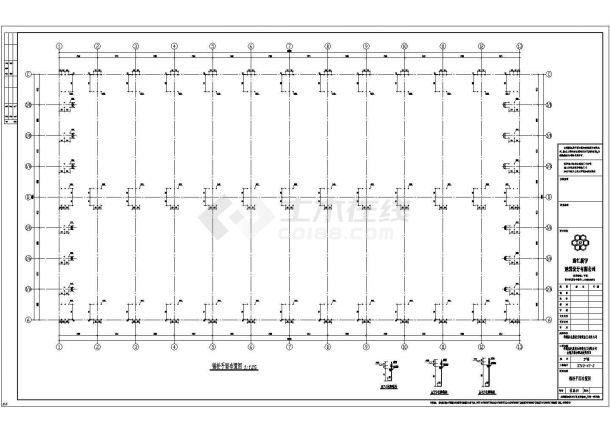 乐清市单层排架结构厂房全套结构施工图-图一