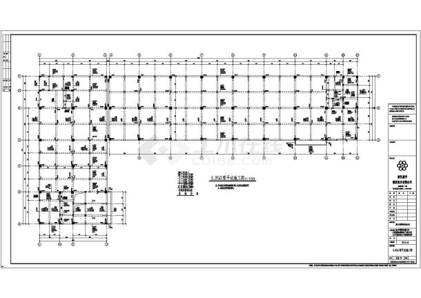 某地区四层混凝土结构厂房结构施工图-图二