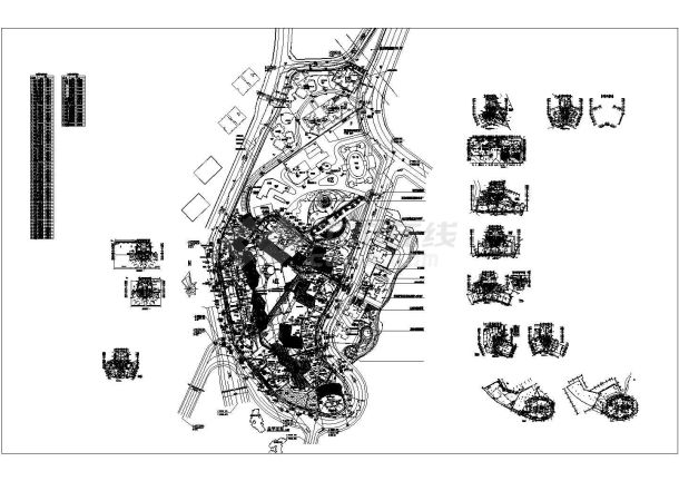 某小区商业楼室外给排水管及地下室给排水设计图-图一