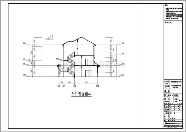 某地区三层异形框架结构别墅建筑设计方案图纸-图二