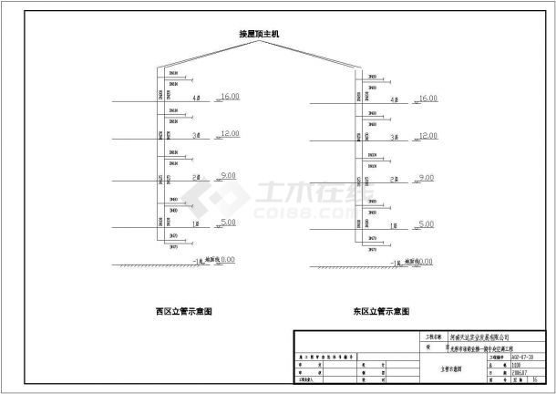 郑州光彩市场四层商业风冷热泵机组空调暖通设计图-图二