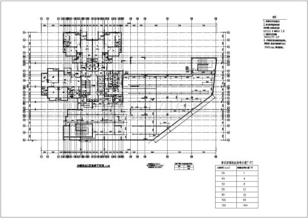 某小区十二层框架结构商住楼给排水、消防施工图-图二